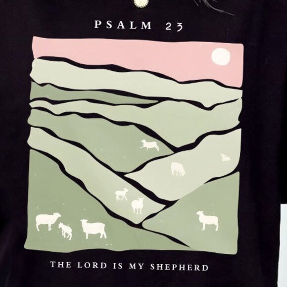 The Lord Is My Shepherd Christian T-Shirt - Picture 2 of 5